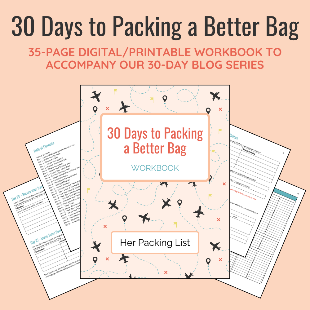 30 DAYS TO PACKING A BETTER BAG WORKBOOK