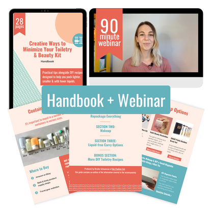 CREATIVE WAYS TO MINIMIZE YOUR TOILETRY & BEAUTY KIT [Handbook + Webinar]